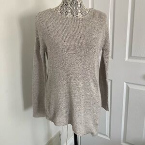 H&M asymmetrical knit woven tunic sweater worn once size XS oversized grey gray